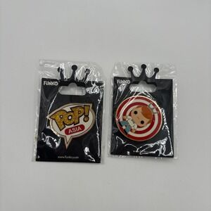 Funko Pop Asia Enamel Pin Set Gold Red Freddy Funko Target Glitter Logo